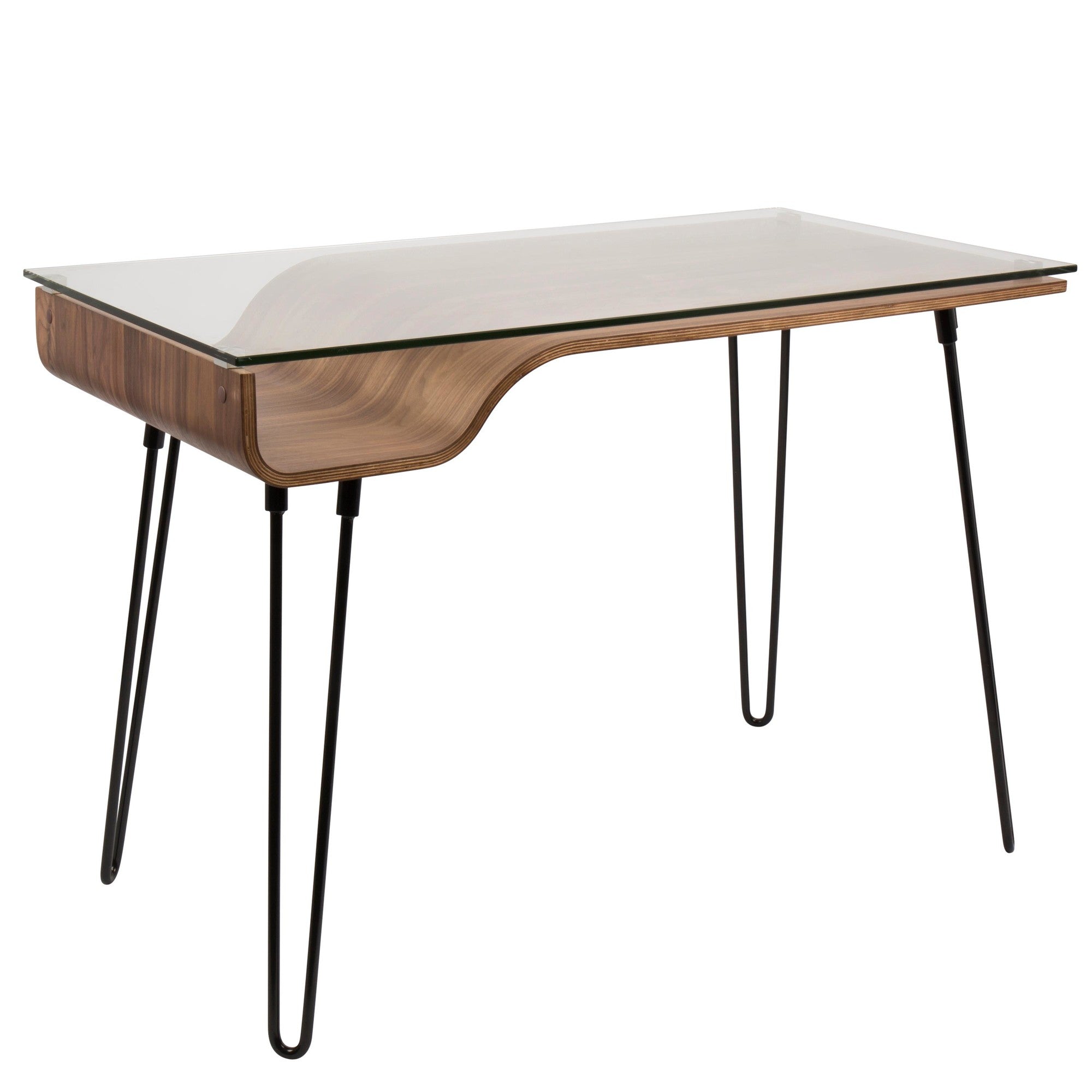 Avery Walnut Wooden Desk - Modern Home Office Desk for Work & Study - Durable & Stylish Workspace Solution