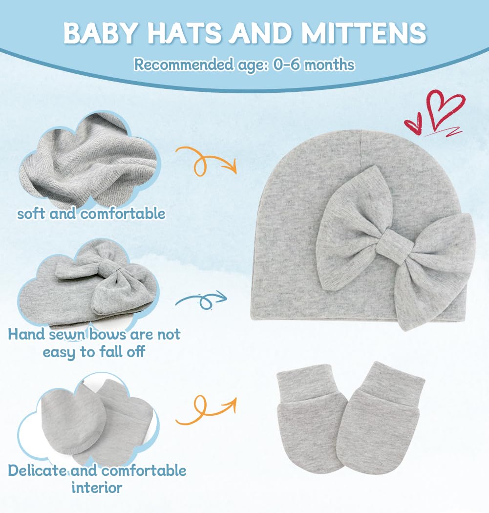 Adorable Baby Mittens for Newborns - Soft No Scratch Gloves for Boys & Girls, Infant & Toddler Hand Protectors - Perfect for Sleeping, Outdoors & Cold Weather Protection