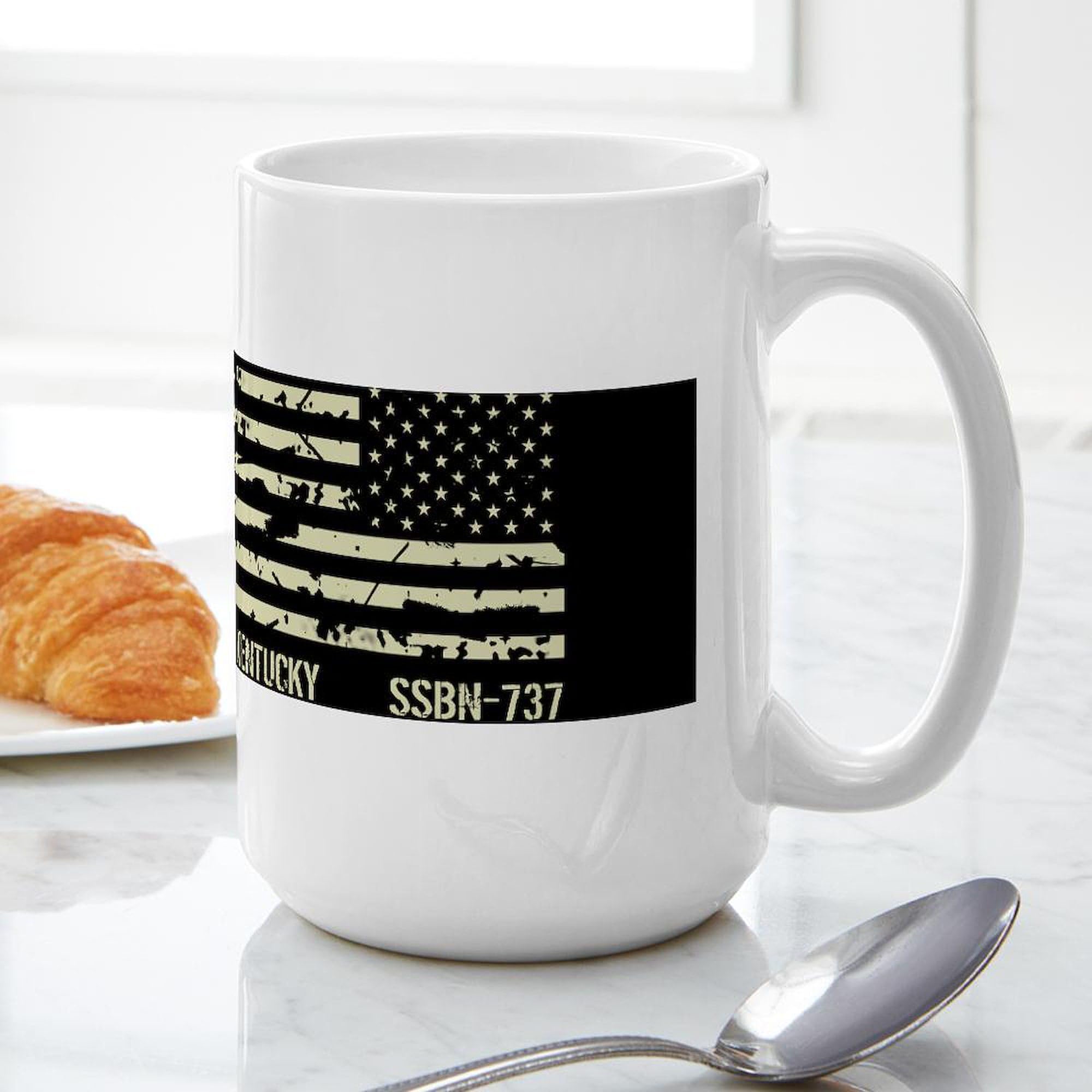 USS Kentucky 15 oz Ceramic Coffee Mug - Navy Themed Gift for Military & Veterans - Perfect for Home, Office & Military Appreciation Gifts
