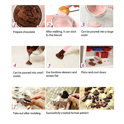 Premium Chocolate Melting Pot 250ML - Double Pot Design with 2 Temperature Settings for Melting Chocolate, Cheese, Butter & Candy - Perfect for Chocolate Covered Strawberries, Baking, Dessert Making & DIY Treats at Home