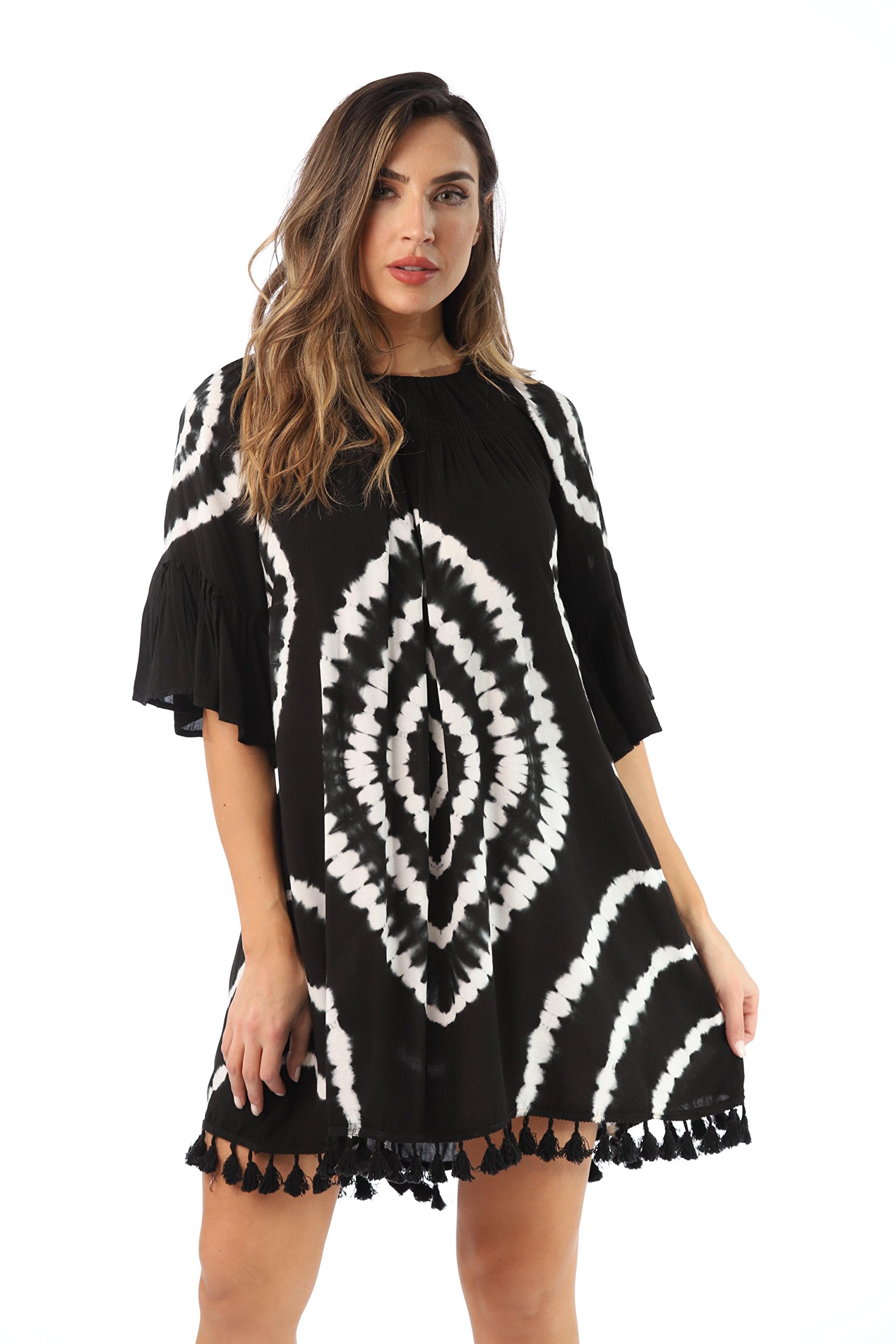Riviera Sun Tassel Fringe Convertible Tunic Top Swim Cover Up - Stylish Beachwear for Women | Perfect for Poolside, Vacation & Summer Outfits