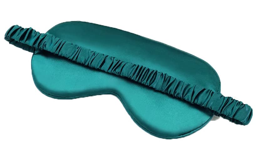 AUGEN Mulberry Silk Sleep Mask for Women & Men - Super Soft & Smooth Blindfold for Better Sleep, Travel & Relaxation (Green, Pack of 5) | Perfect for Night Use, Airplane Travel & Meditation