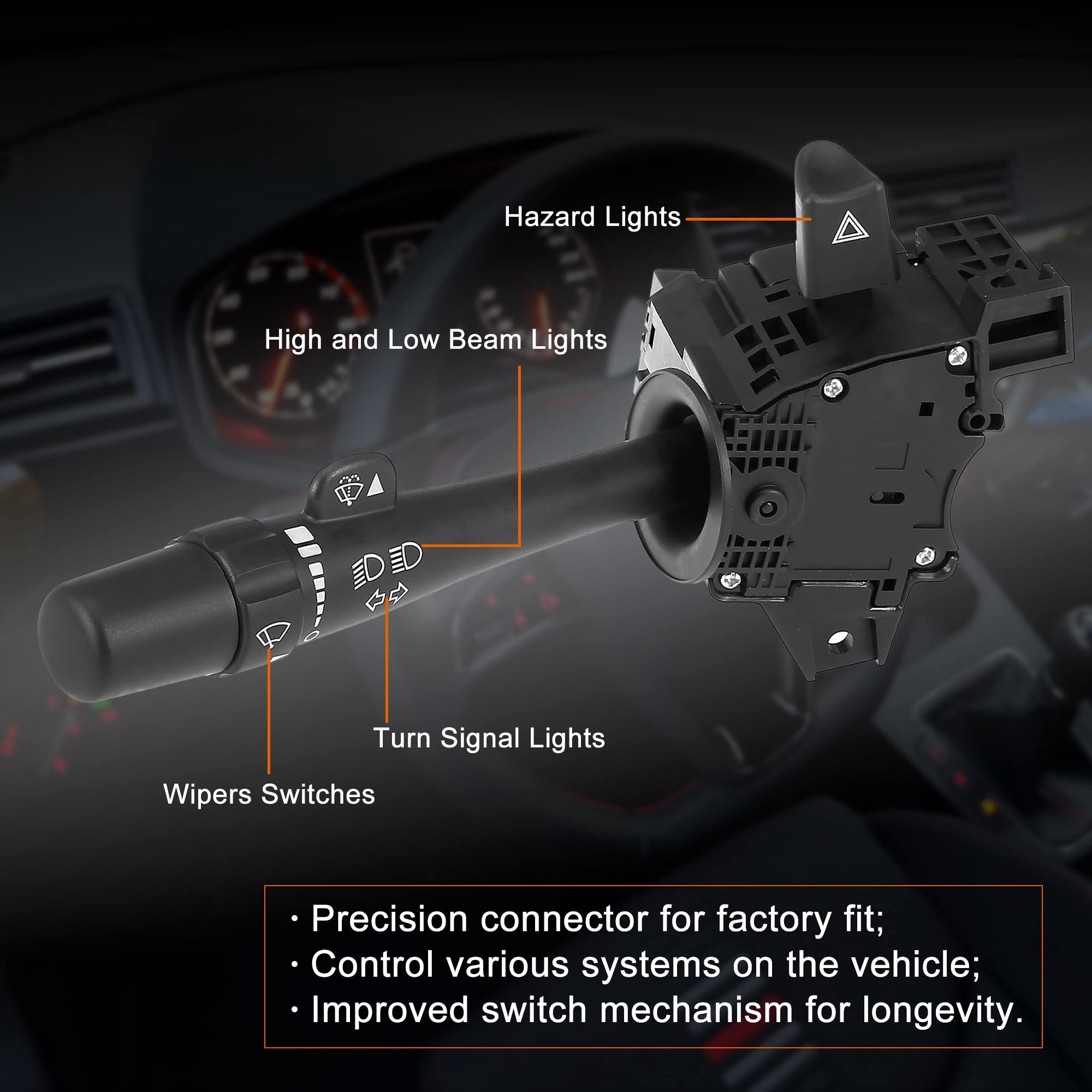 2006-2007 Chevrolet Monte Carlo & 2006-2011 Impala Turn Signal Cruise Control Combination Switch - Replacement for Easy Installation & Smooth Driving Experience