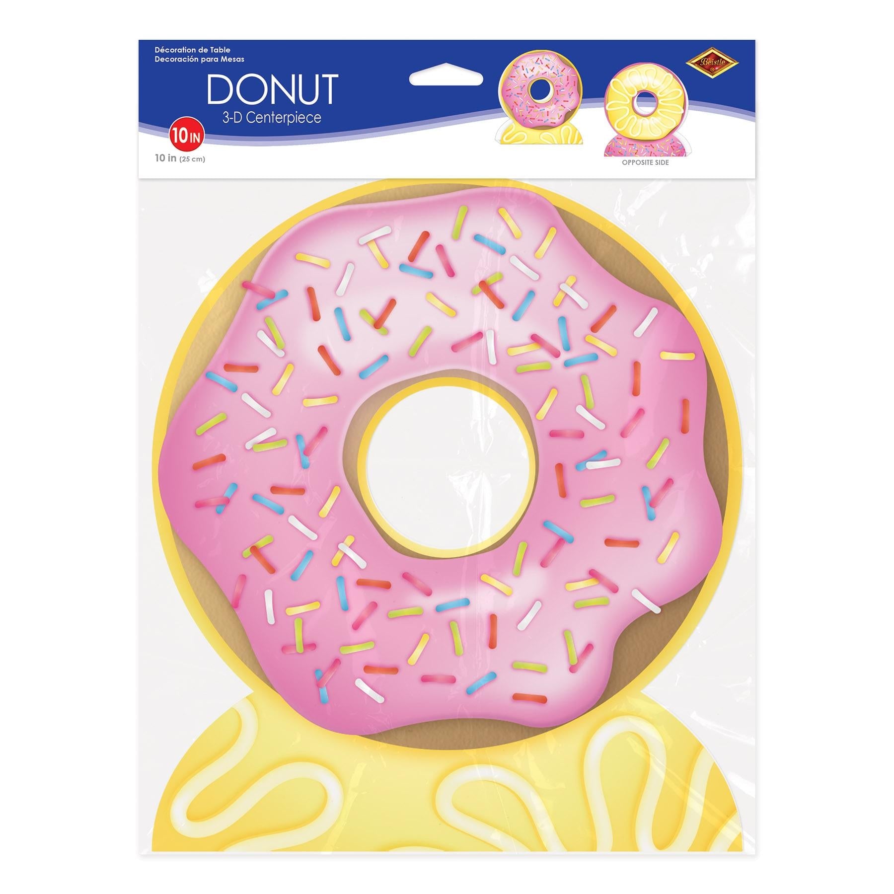 12 Pack Beistle 3D Donut Party Centerpieces - Fun Birthday Party Decorations for Kids, Baby Showers & Dessert Themed Events