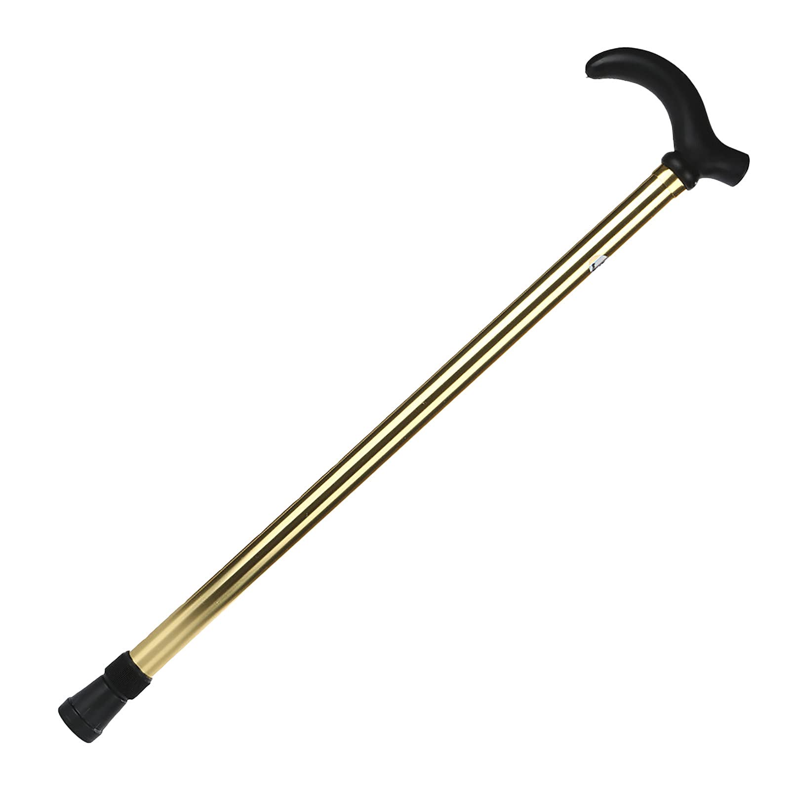 Lightweight Aluminum Telescopic Walking Cane for Elderly - Non-Slip Handle & Adjustable Height (Yellow) - Ideal for Seniors, Hiking, and Daily Mobility Support