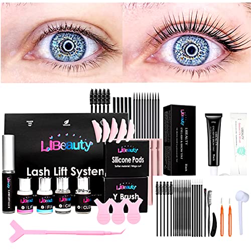 Libeauty Professional DIY Eyelash Perm Kit - Black Lash Lift & Tint 2-in-1 Kit for Home Use, Lasts 2-3 Months, 30-Minute Treatment | Perfect for Salon-Quality Lashes at Home, Bridal Prep, or Special Occasions