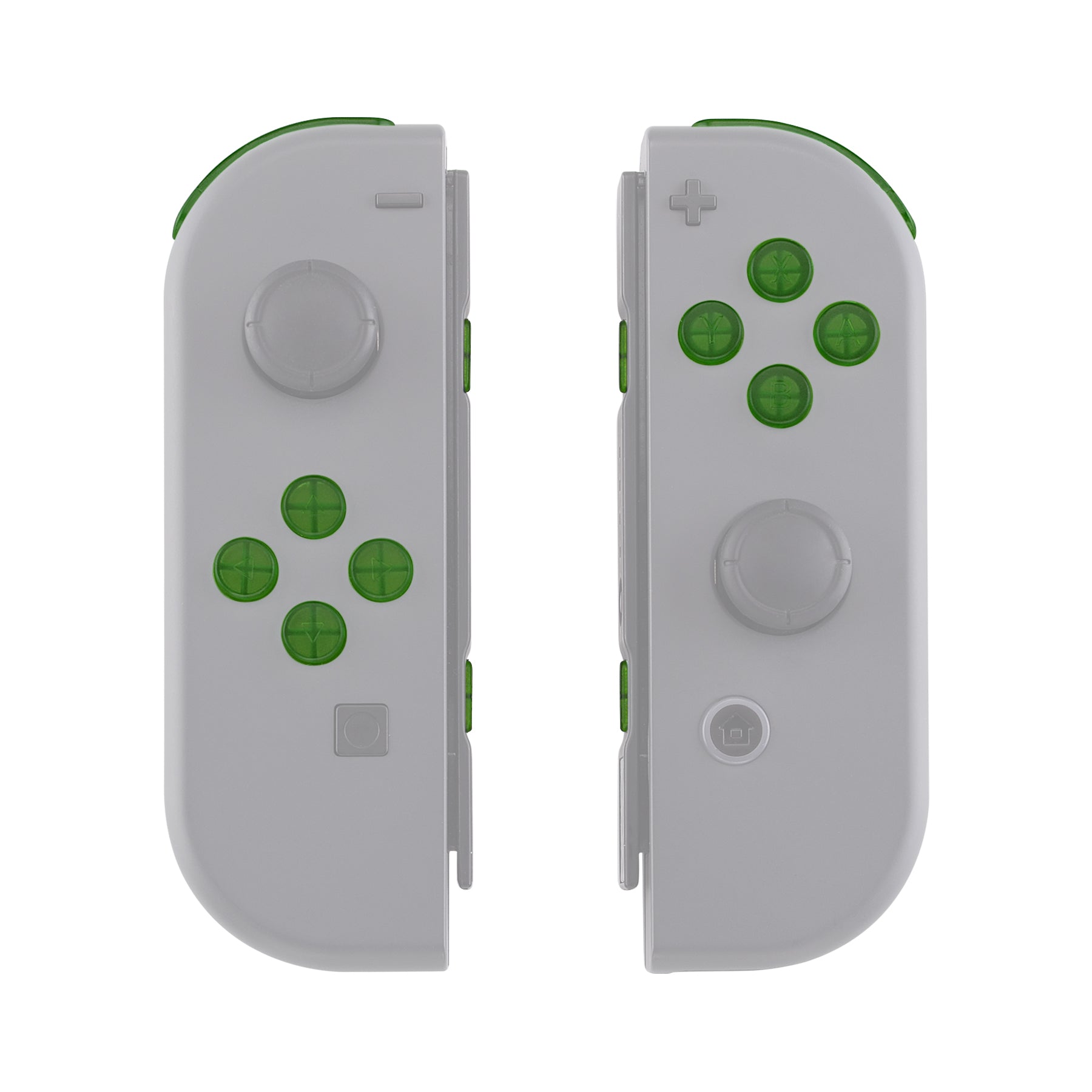 ExtremeRate Clear Green Replacement Buttons & Triggers for Nintendo Switch JoyCon & OLED JoyCon - Full Repair Kit with Tools (Excludes Shell) - Perfect for DIY Controller Repair & Gaming Enhancement