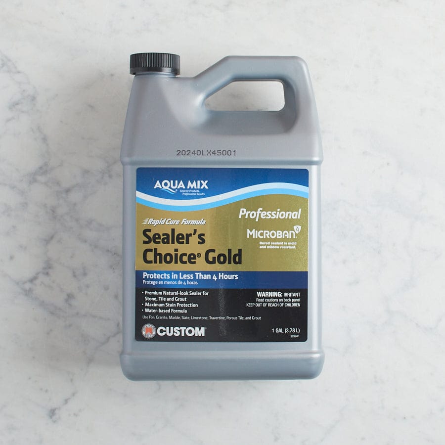 Aqua Mix Sealer's Choice Gold Penetrating Sealer 3.8L (1 Gallon) - Premium Stone & Tile Sealer for Natural Stone, Grout & Masonry - Perfect for Bathrooms, Kitchens & Outdoor Patios