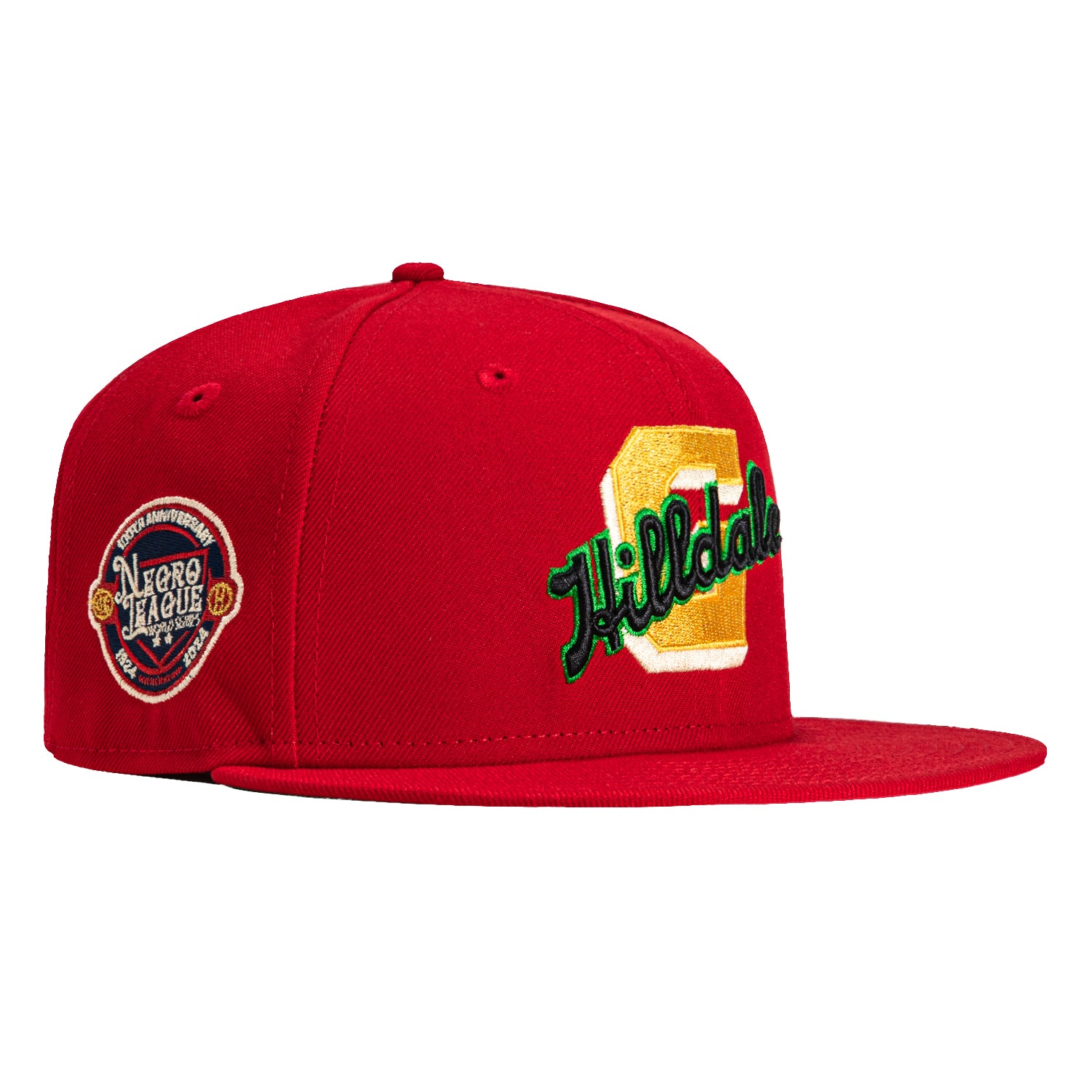 New Era 59Fifty Negro League 100th Anniversary Patch Baseball Cap - Red | Vintage Baseball Hat for Men & Women | Perfect for Game Day, Collectors & Streetwear Fashion