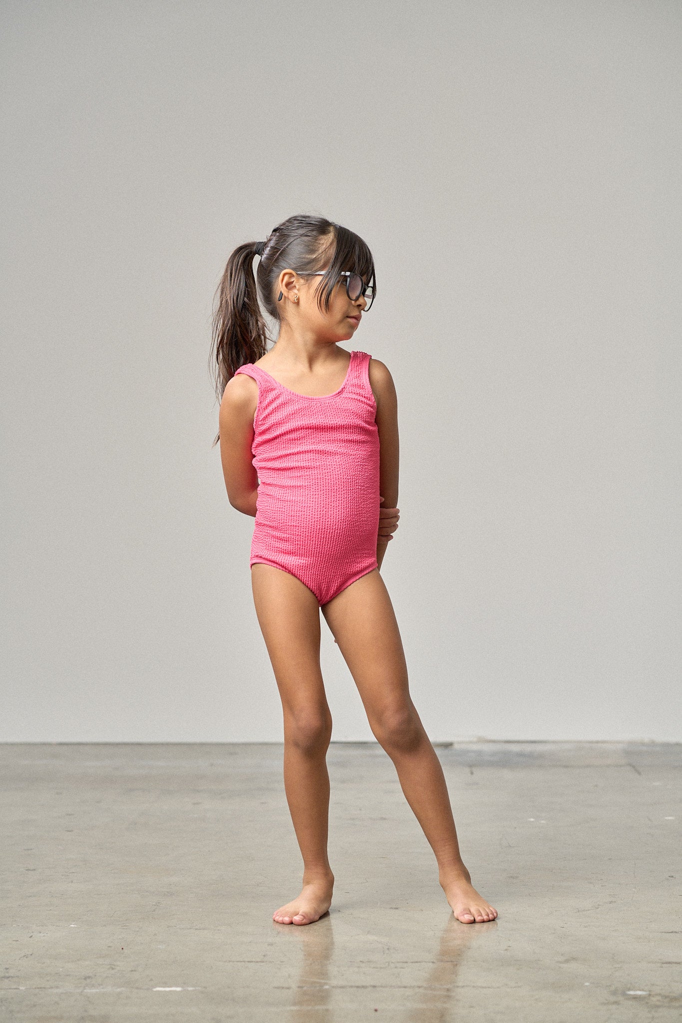 Girls Pink Swimsuit - Cute One-Piece Bathing Suit for Toddler & Kids - Perfect for Beach, Pool & Summer Vacation