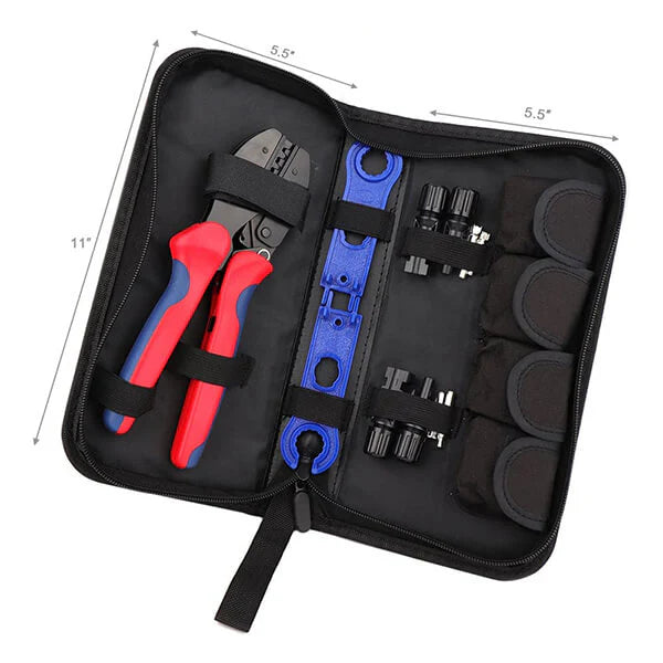 BougeRV Solar Panel Crimper Tool Kit - Professional PV Cable Lug Crimping Tool for Solar Panel Installations - Perfect for DIY Solar Projects and Off-Grid Systems