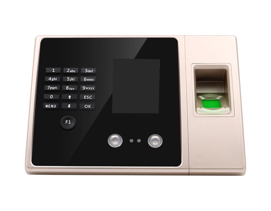 HDWR FAR02 Biometric Time Clock - Advanced Face Recognition, Fingerprint & Password Attendance System with 300,000 Log Capacity | Perfect for Office, Warehouse & Retail Employee Management