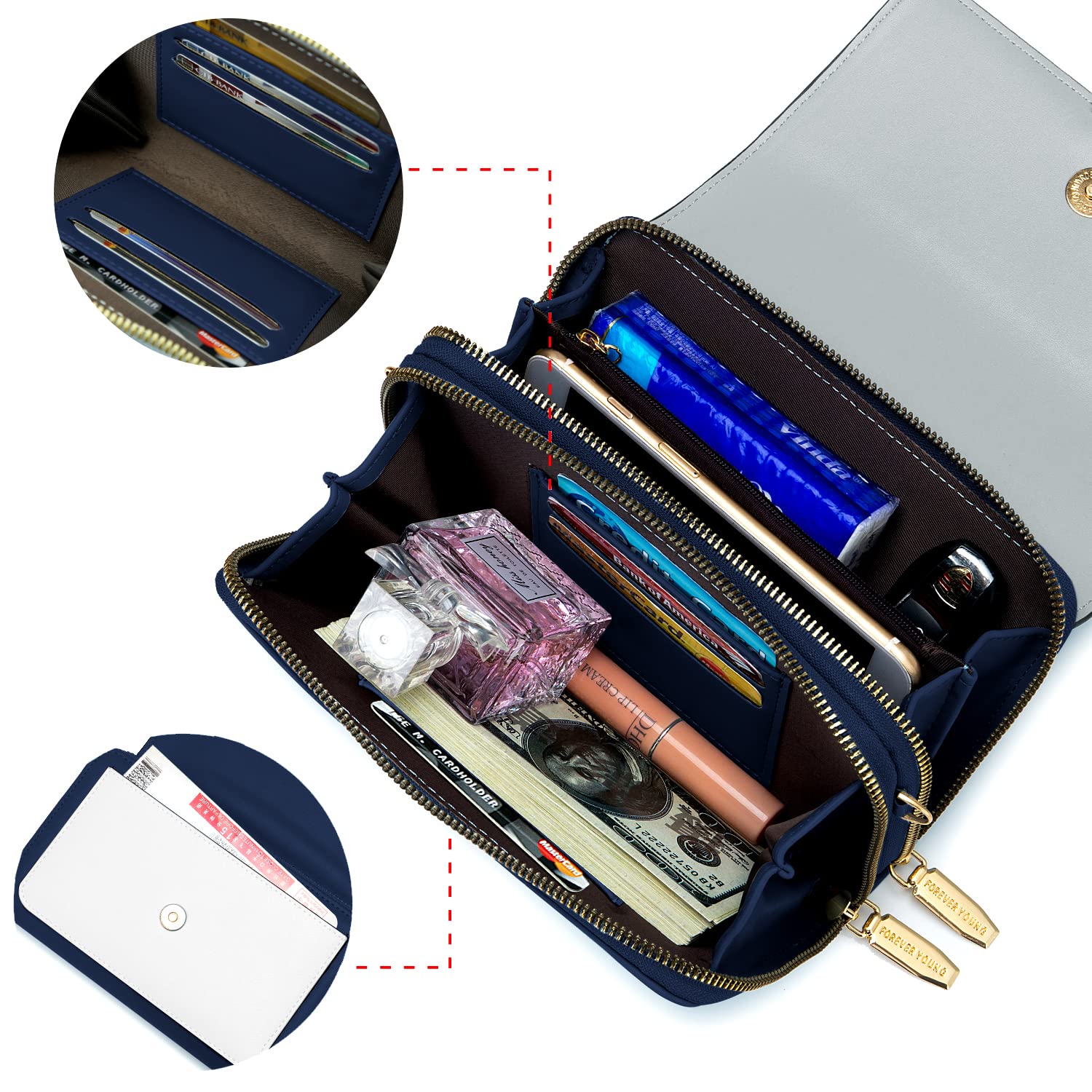 Stylish Women's Small Crossbody Bag with Phone Pocket & Credit Card Slots - Perfect for Everyday Use, Travel, and Shopping