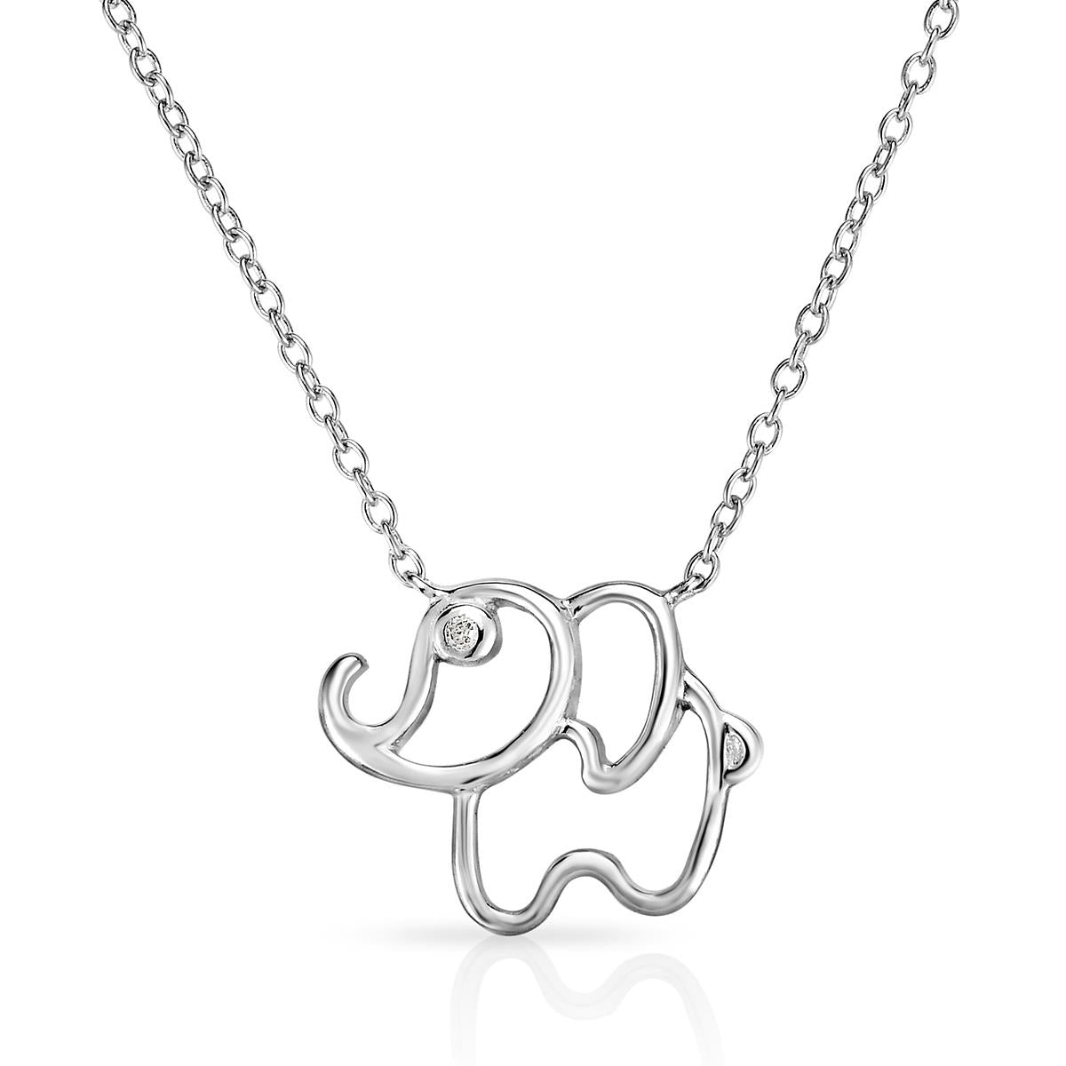 Elegant Silver Elephant Necklace - Sterling Silver Jewelry for Women, Perfect Gift for Birthday & Anniversary - Wear for Parties, Weddings & Everyday Fashion