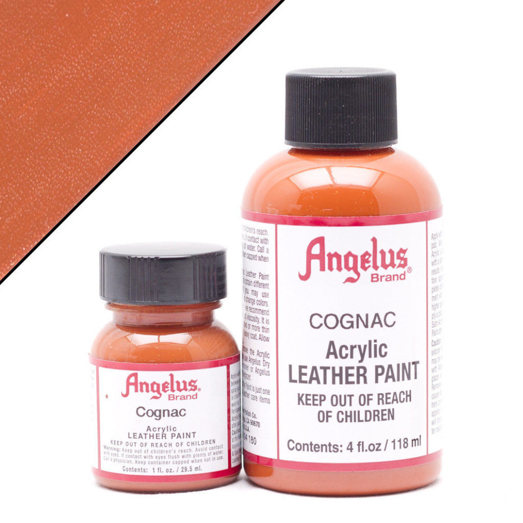 ANGELUS Acrylic Leather Paint - 4 fl oz Bottle for Leather Shoes, Bags & Jackets - Premium Waterproof Leather Dye for DIY Craft & Repair Projects