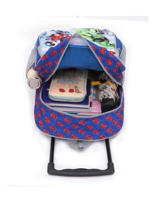 Avengers MAR109 17-Inch Blue Backpack Trolley - Perfect for School, Travel, and Superhero Fans