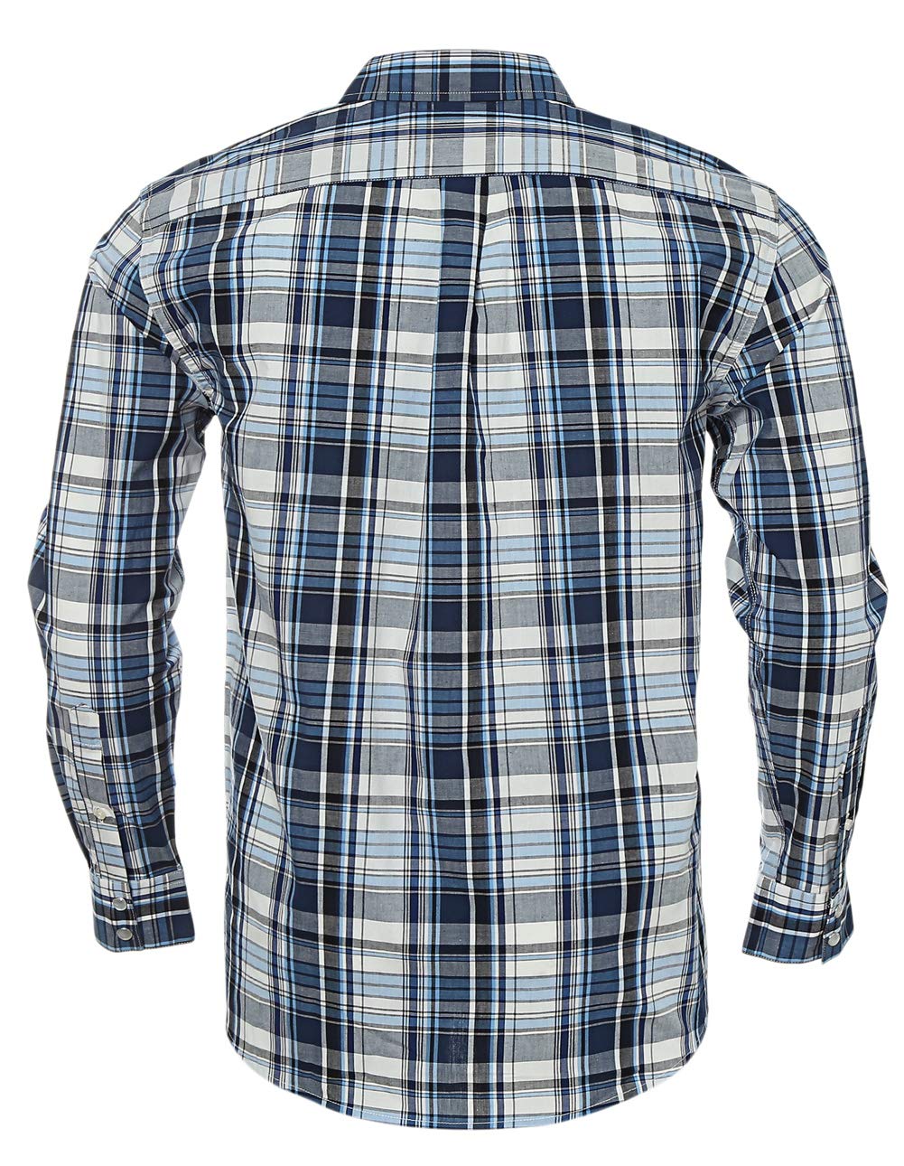 Men's Western Snap Button Plaid Long Sleeve Shirt - Regular Fit Casual Shirt for Cowboy Style, Rodeo, Country Music Festivals & Outdoor Adventures