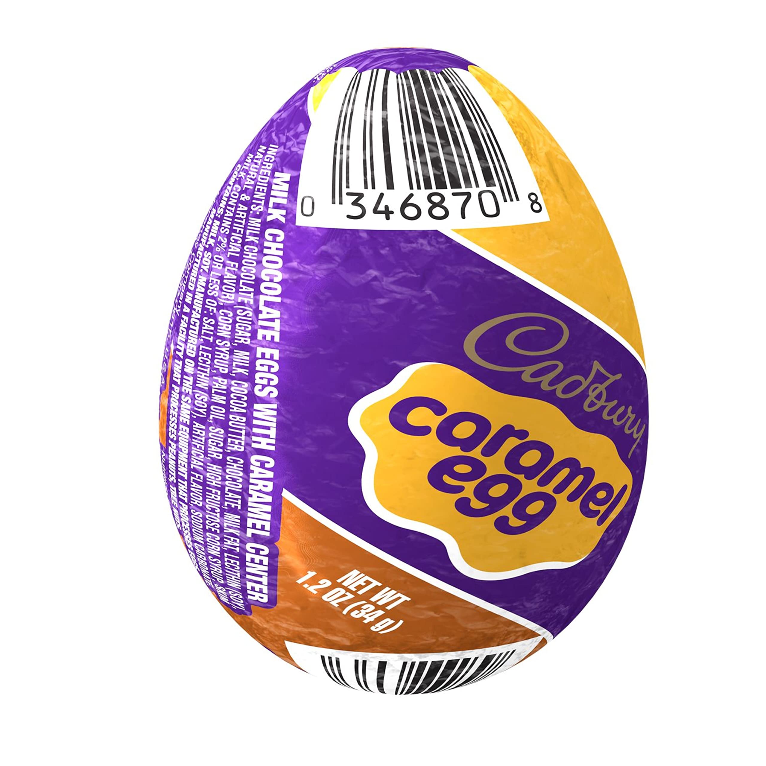 **Cadbury Milk Chocolate Caramel Eggs - 48 Count Bulk Easter Candy (1.2 oz Each) - Perfect for Easter Baskets, Party Favors & Holiday Treats**