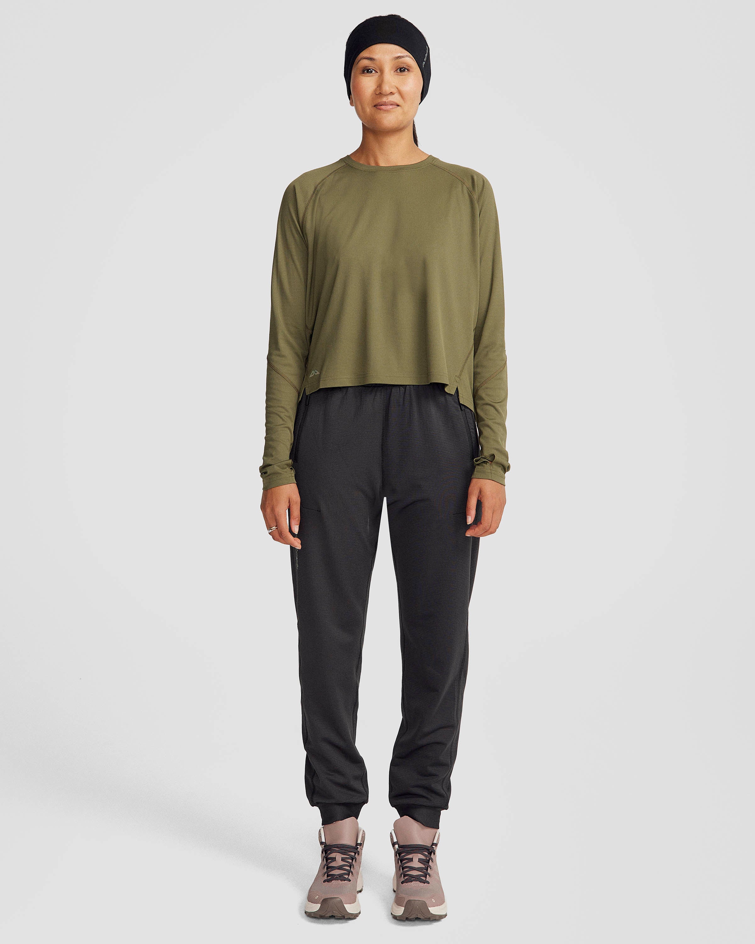 Women's SUN Stopper LT Long Sleeve Top - Light Moss UPF 50+ Sun Protection Shirt for Hiking, Running & Outdoor Activities