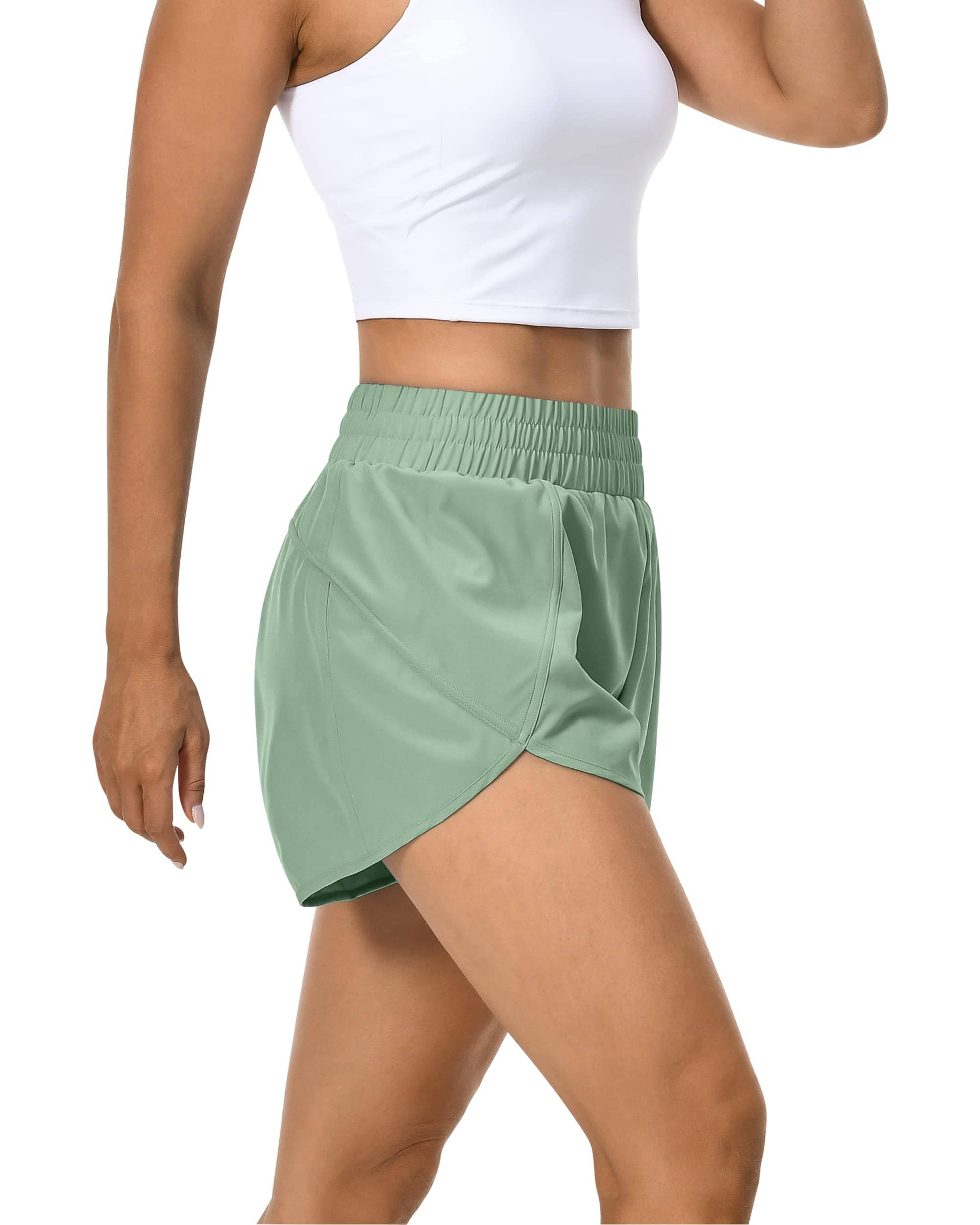 Women's Athletic Shorts - High Waist Workout Running Yoga Shorts for Women - Comfortable & Breathable Gym Activewear for Fitness, Jogging & Lounge
