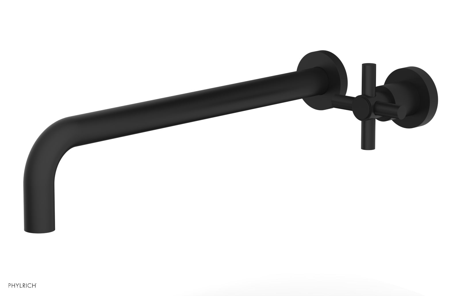 Basic 14 Single Handle Wall Mounted Lavatory Faucet Set with Cross Handle D131 18 - Perfect for Bathroom Sink, Powder Room & Guest Bath Installation