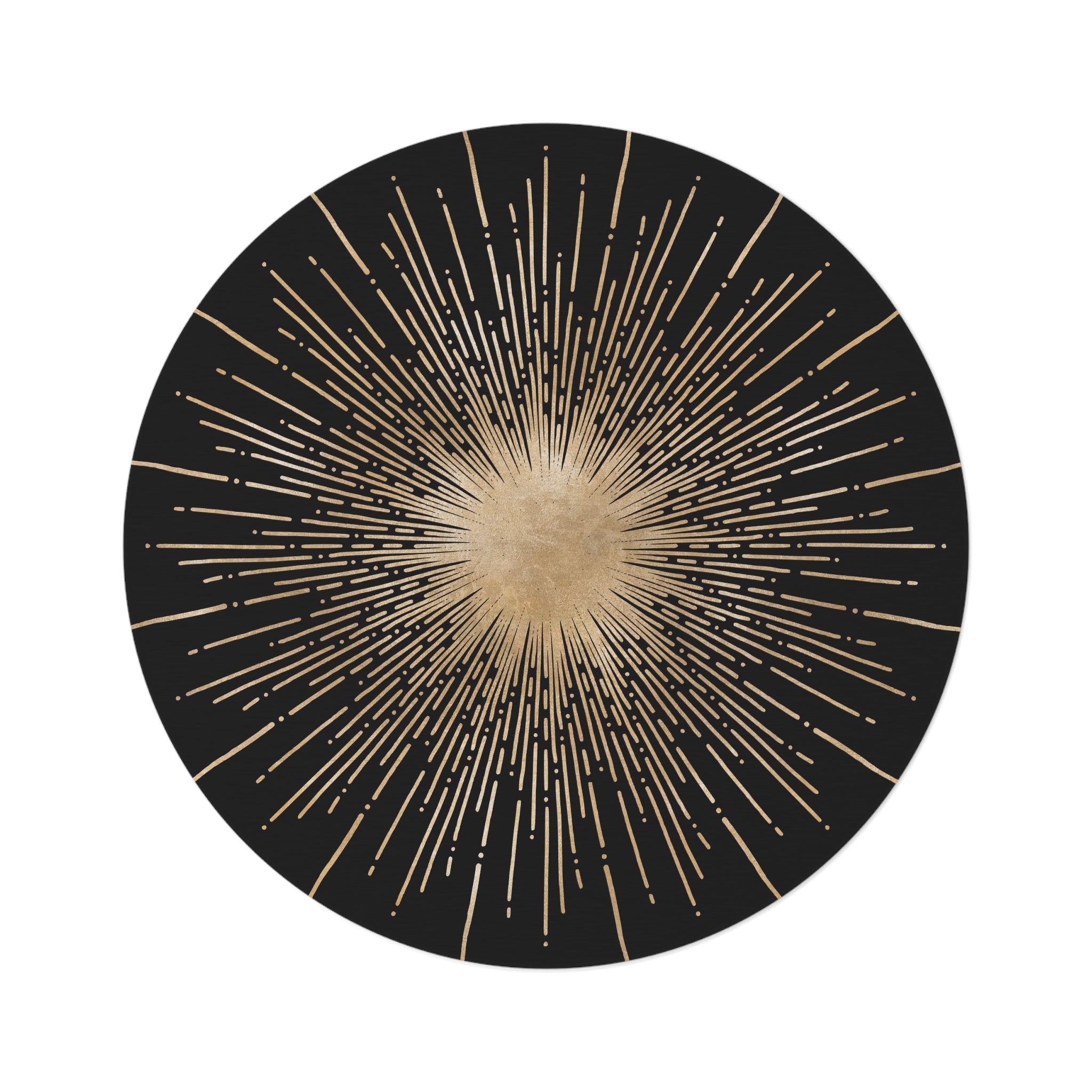 Celestial Sun Round Area Rug for Living Room & Bedroom - Boho Chic Home Decor Accent Rug - Perfect for Nursery, Dorm, or Meditation Space