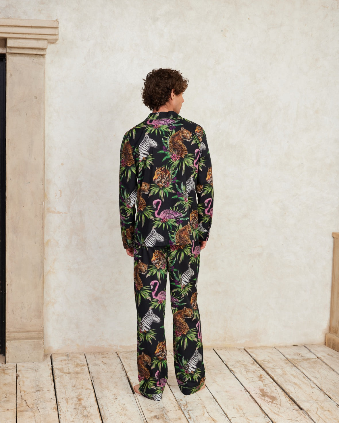 Organic Cotton Long Pajama Set for Women - Soft & Comfortable Wild Nights Print Sleepwear - Perfect for Relaxing at Home, Lounging & Gift Giving