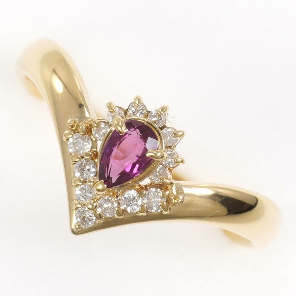 18K Yellow Gold Ruby and Diamond Ring for Women - Elegant Vintage Style Engagement, Wedding, Anniversary Gift - Perfect for Special Occasions and Romantic Moments