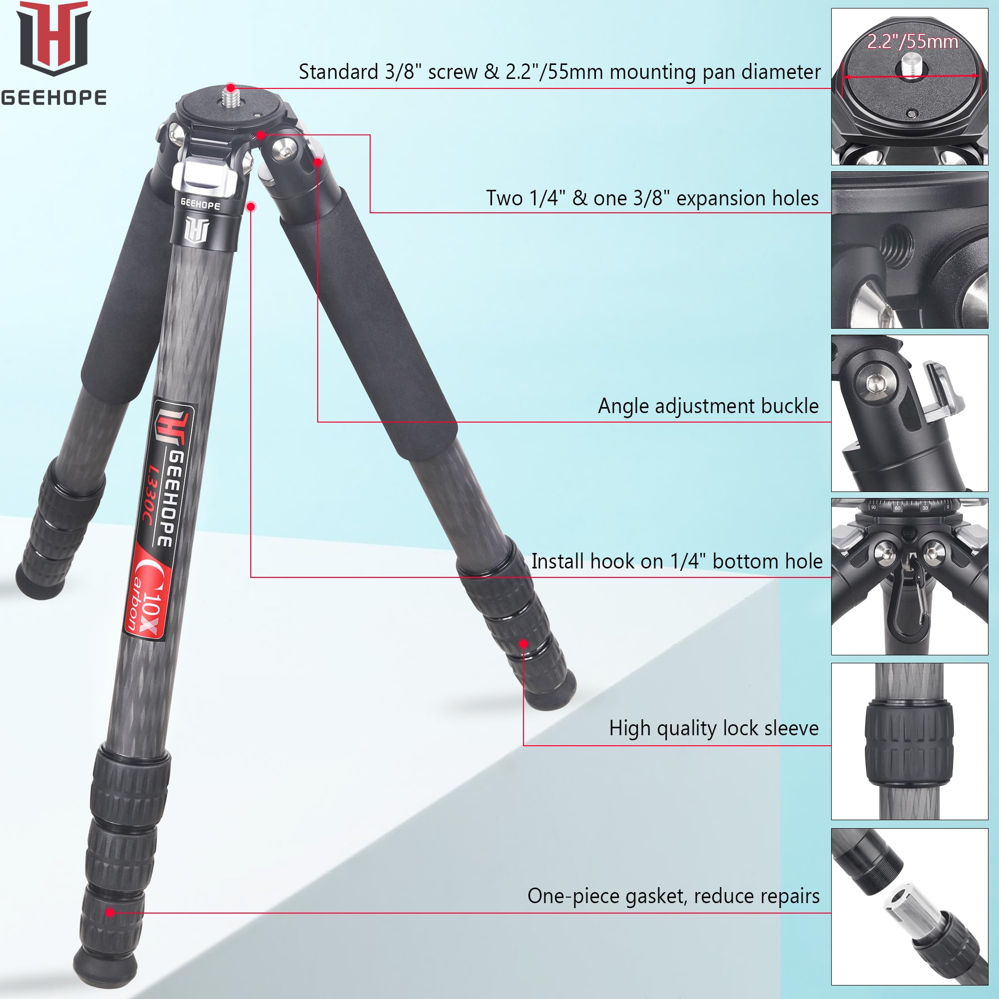 L330C Carbon Fiber Tripod - 1.3