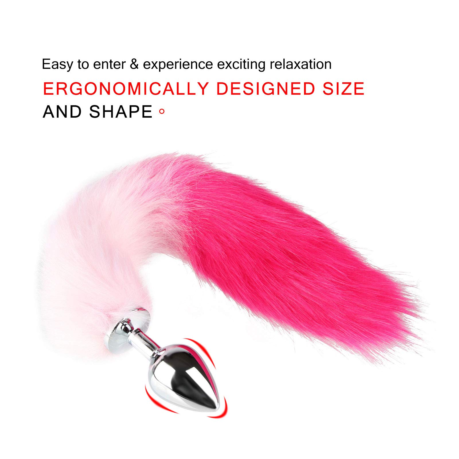 Fox Tail Butt Plug Set - Hypoallergenic Metal Anal Trainer for Couples & Beginners - Pink Small Size for Sex Toys, Cosplay & Furry Role Play | Perfect for Adult Play, BDSM & Sensual Exploration