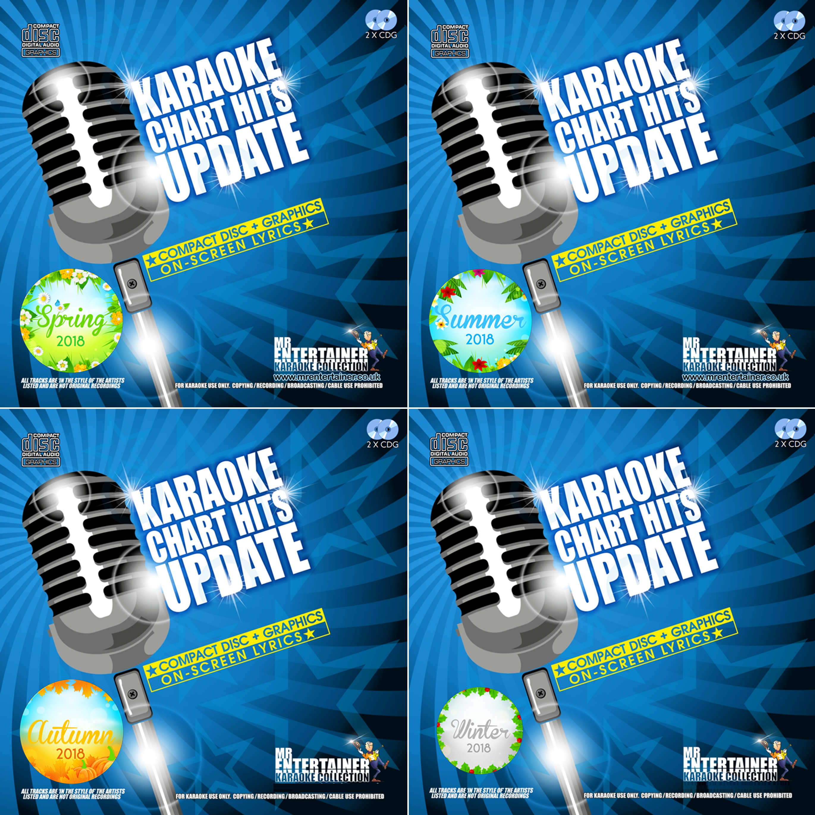 Mr Entertainer Karaoke Chart Hits Mega Bundle 2018 - Top Pop Songs for Home Parties & Family Fun
