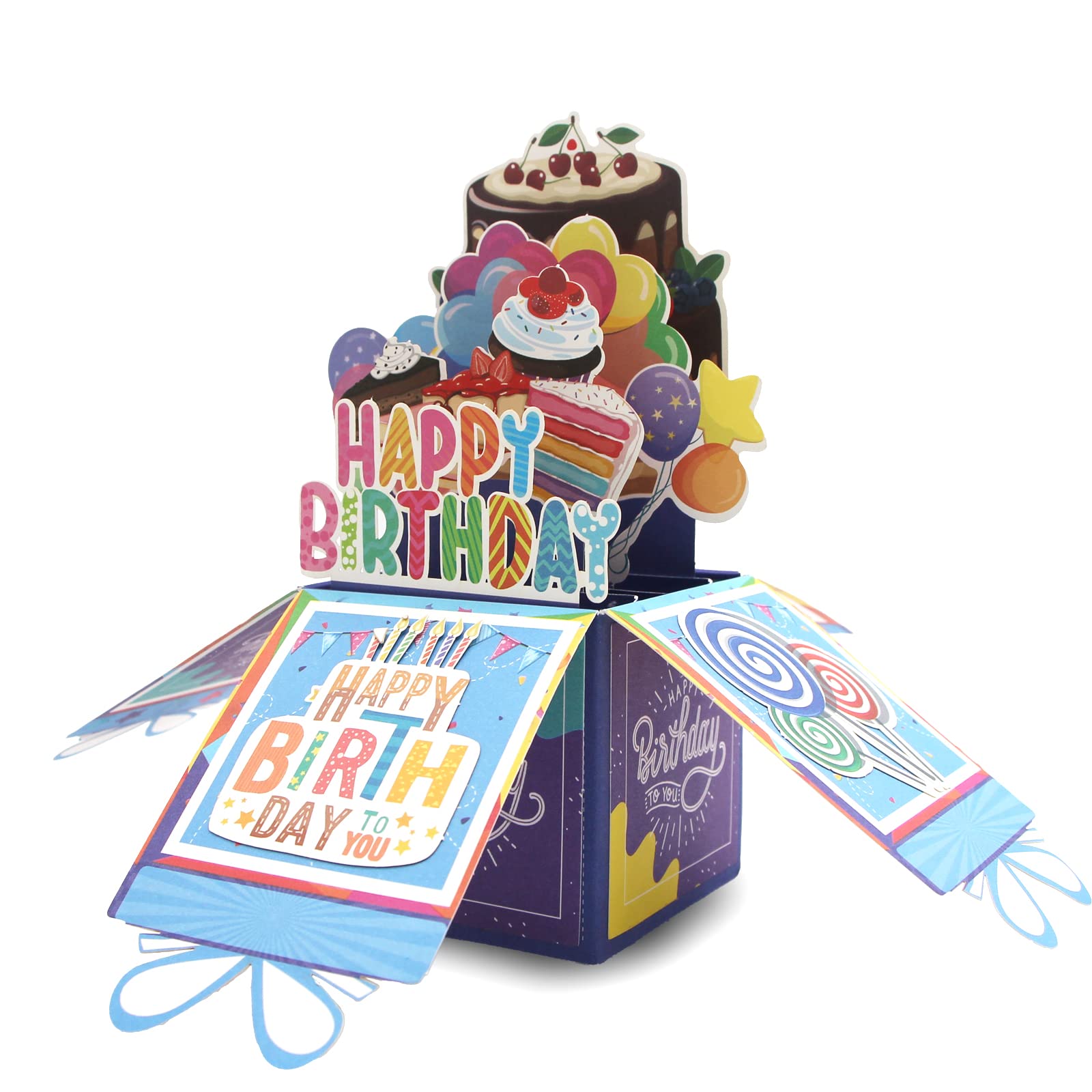 3D Handmade Birthday Pop Up Card - Happy Birthday Greeting Card with Cake Design | Perfect for Birthday Wishes, Anniversaries & Special Occasions