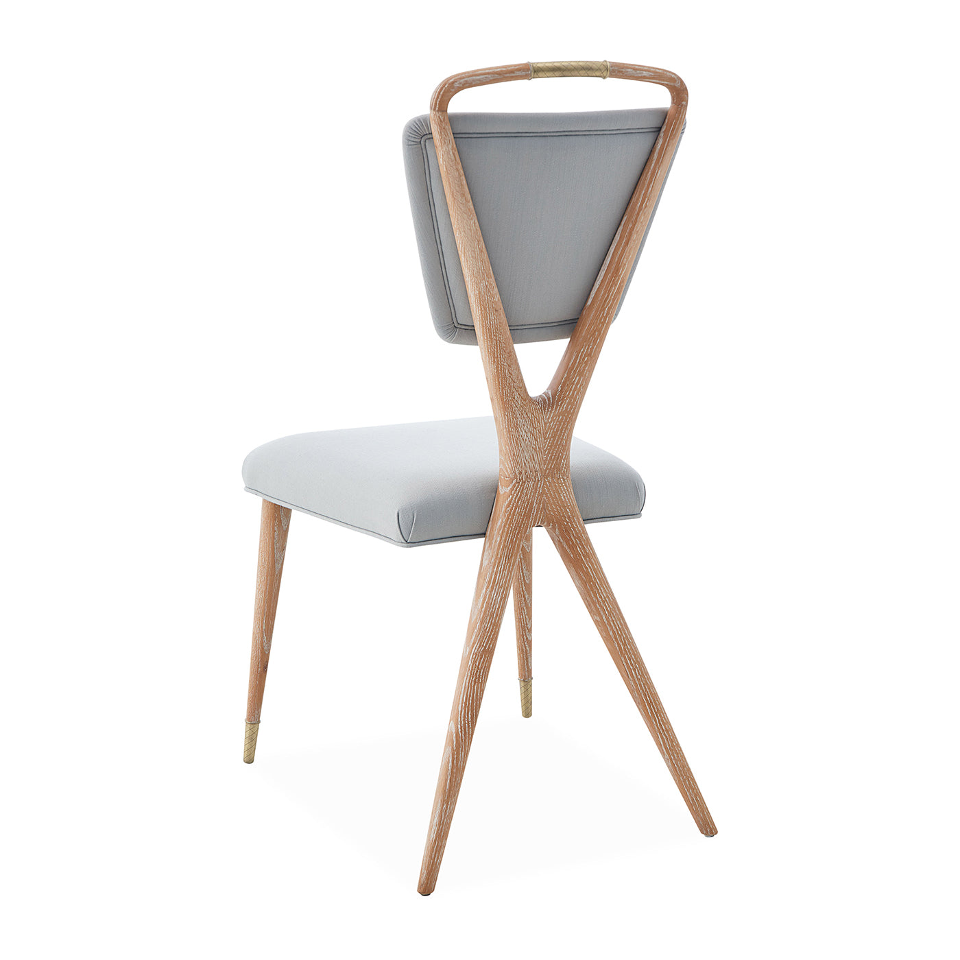 Torino X Back Dining Chair in Tussah Sky - Modern Upholstered Dining Room Chairs for Kitchen, Restaurant, and Home Decor