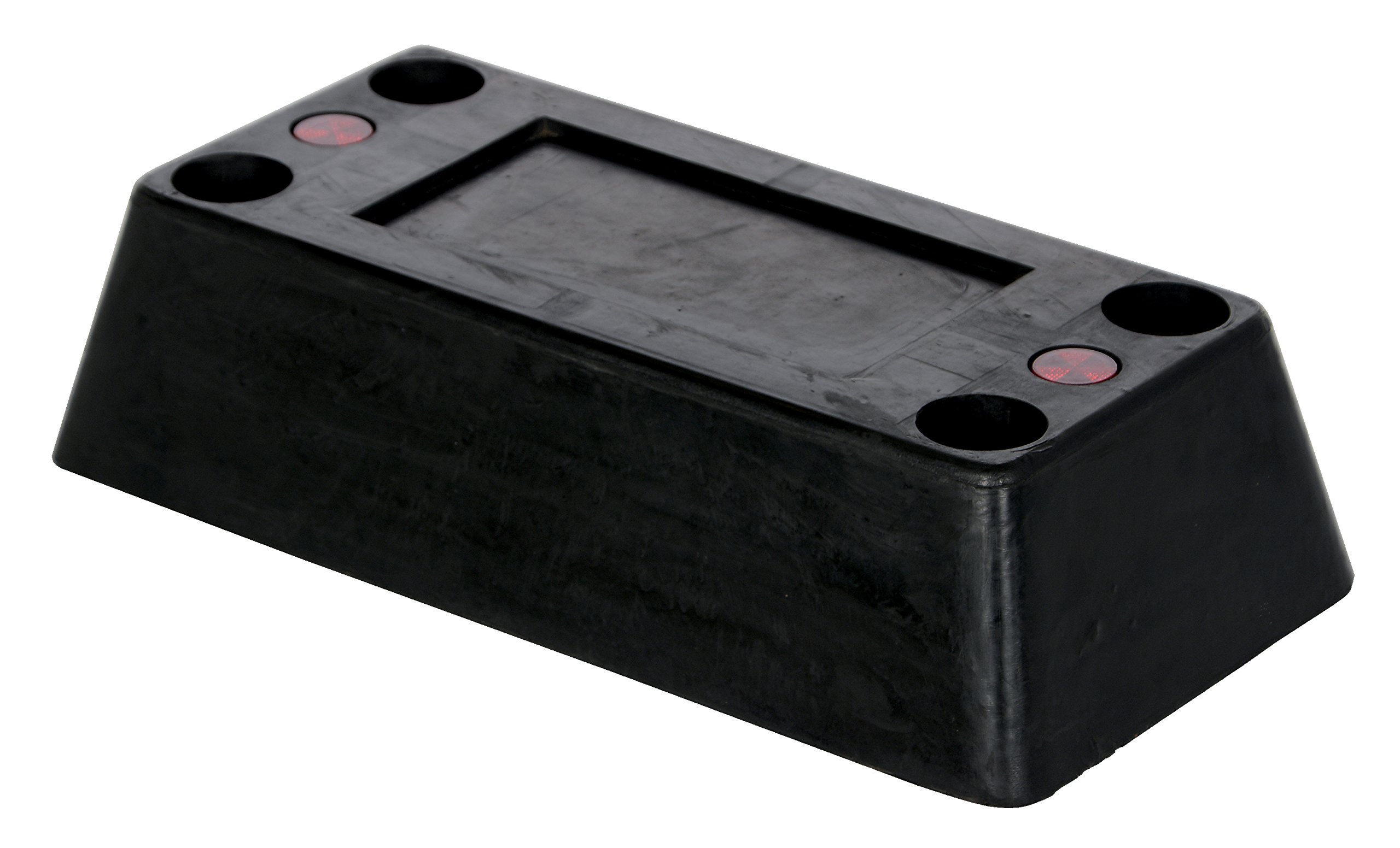 12x24x6 Rectangle Rubber Bumper - Heavy Duty Shock Absorbing Bumpers for Boats, Trailers, and Industrial Equipment - Perfect for Marine, RV, and Warehouse Protection