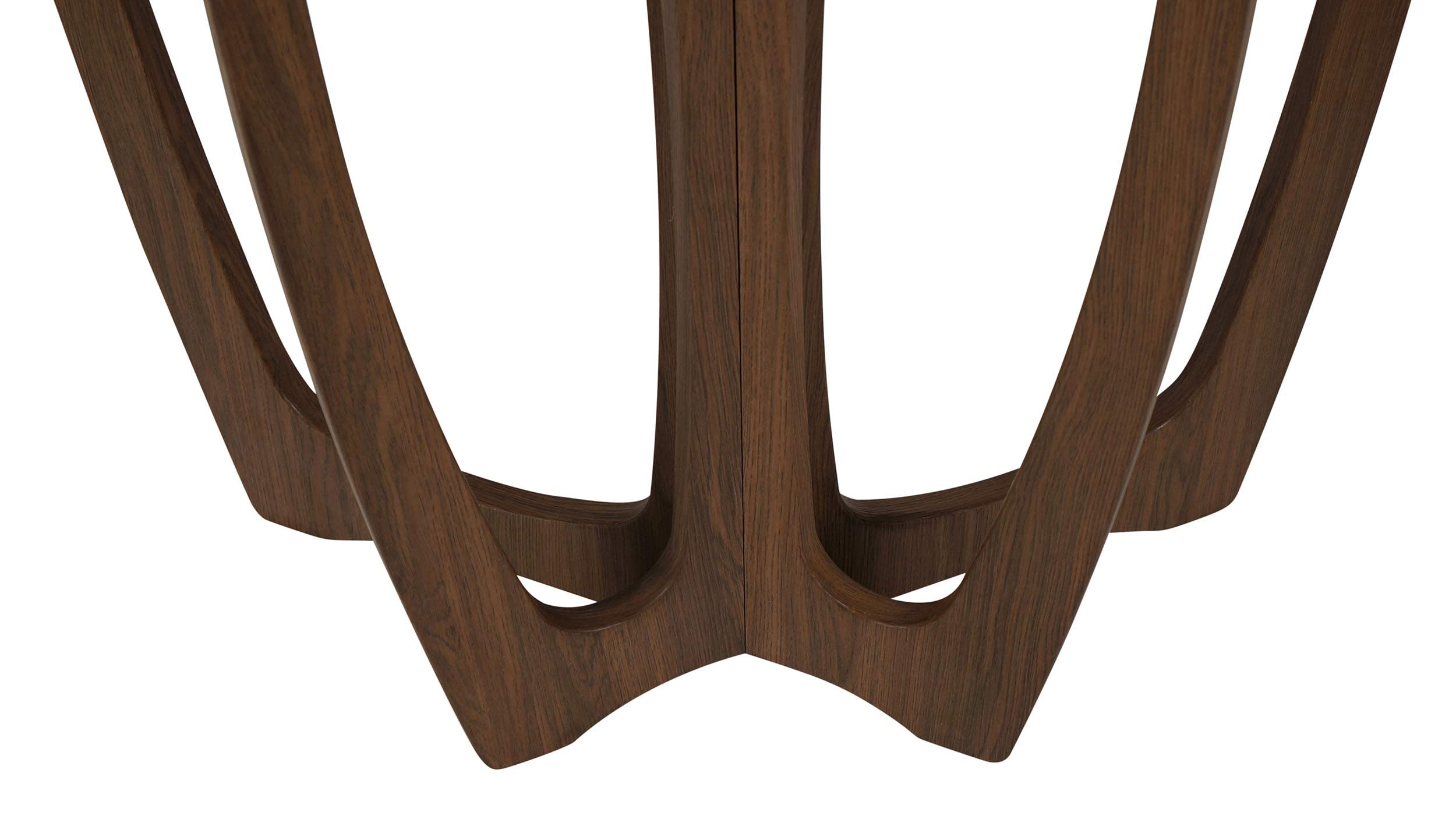 FINECASA 43.4x17.30 Inches Wooden Half-Moon Console Table - Semicircle Narrow Entryway Sofa Table for Living Room, Hallway & Foyer - Chestnut Brown Modern Home Decor (Perfect for Small Spaces & Apartment Entrances)