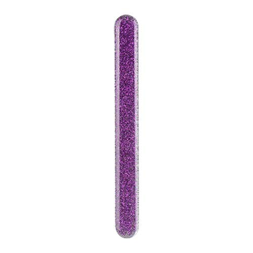 Professional Nano Glass Nail File for Manicure & Pedicure - Purple Nail Art Polishing & Grinding Tool for Smooth, Shiny Nails | Perfect for Home Salon, Travel & DIY Nail Care