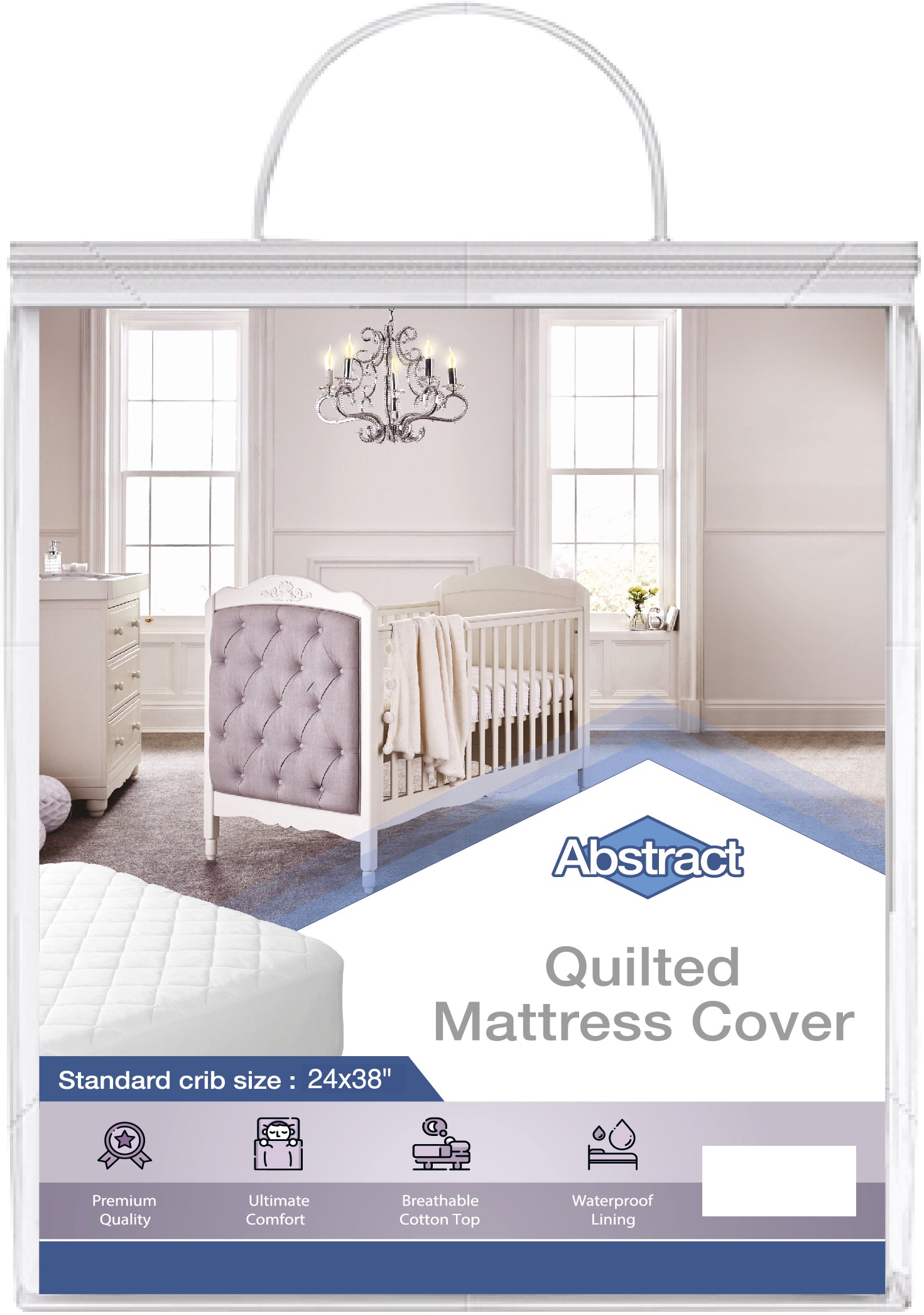 Luxury Quilted Waterproof Mattress Protector - Premium Bedding Cover for Allergies, Dust Mites & Spills - Fits Queen Size Beds - Ideal for Home, Hotel & Guest Room Use