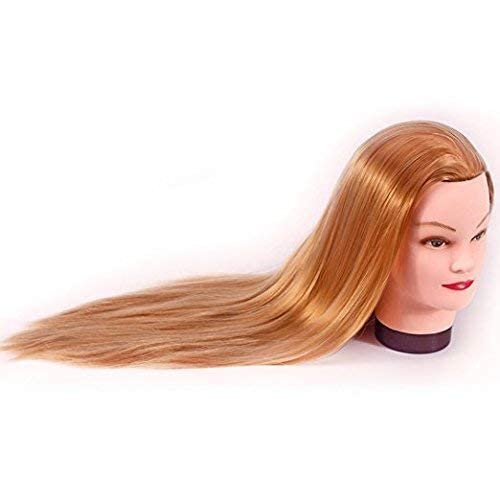 Memake Professional Salon Hair Dummy for Styling Practice - Perfect for Hair Cutting, Extensions, Wigs & Makeup Training (Gold) | Ideal for Beauty Schools & Home Practice