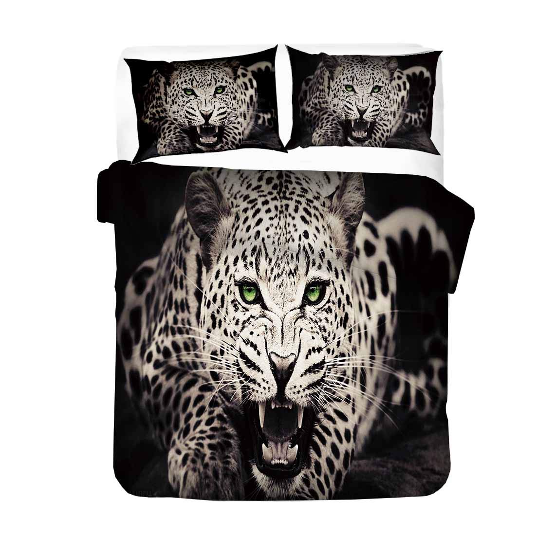 Cheetah Leopard Print Duvet Cover Set - Queen Size Bedding with Pillowcases (No Comforter Included) | Soft & Stylish Animal Print for Jungle-Themed Bedroom Decor