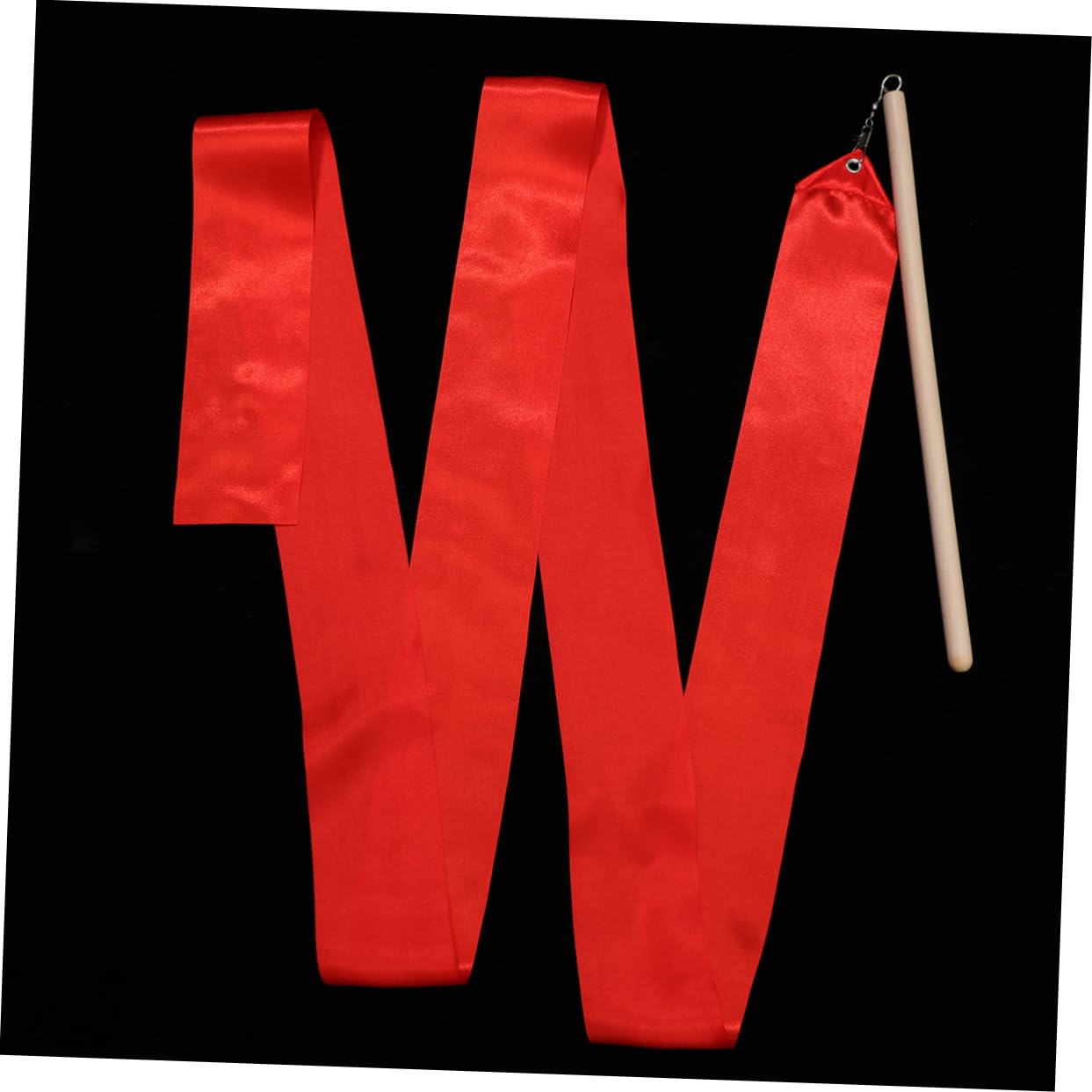 BCOATH Rhythmic Gymnastics Ribbon - 6ft Red Dance Ribbon Streamer with Stick for Gymnastics, Dance Performances & Training - Perfect for Competitions, Stage Shows & Practice Routines