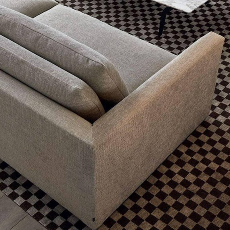 L-Shaped Left Facing Tufted Corner Sectional Sofa with Straight Design - Perfect for Living Room, Lounge & Home Theater Seating