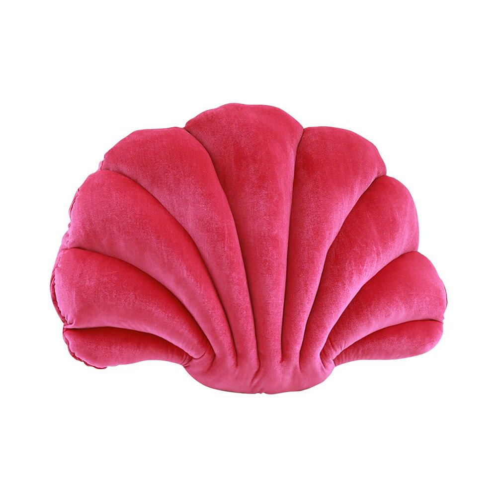 Luxury Sea Shell Velvet Throw Pillow - Soft Decorative Cushion for Sofa, Bed & Home Decor - Perfect for Coastal & Boho Style Living Rooms