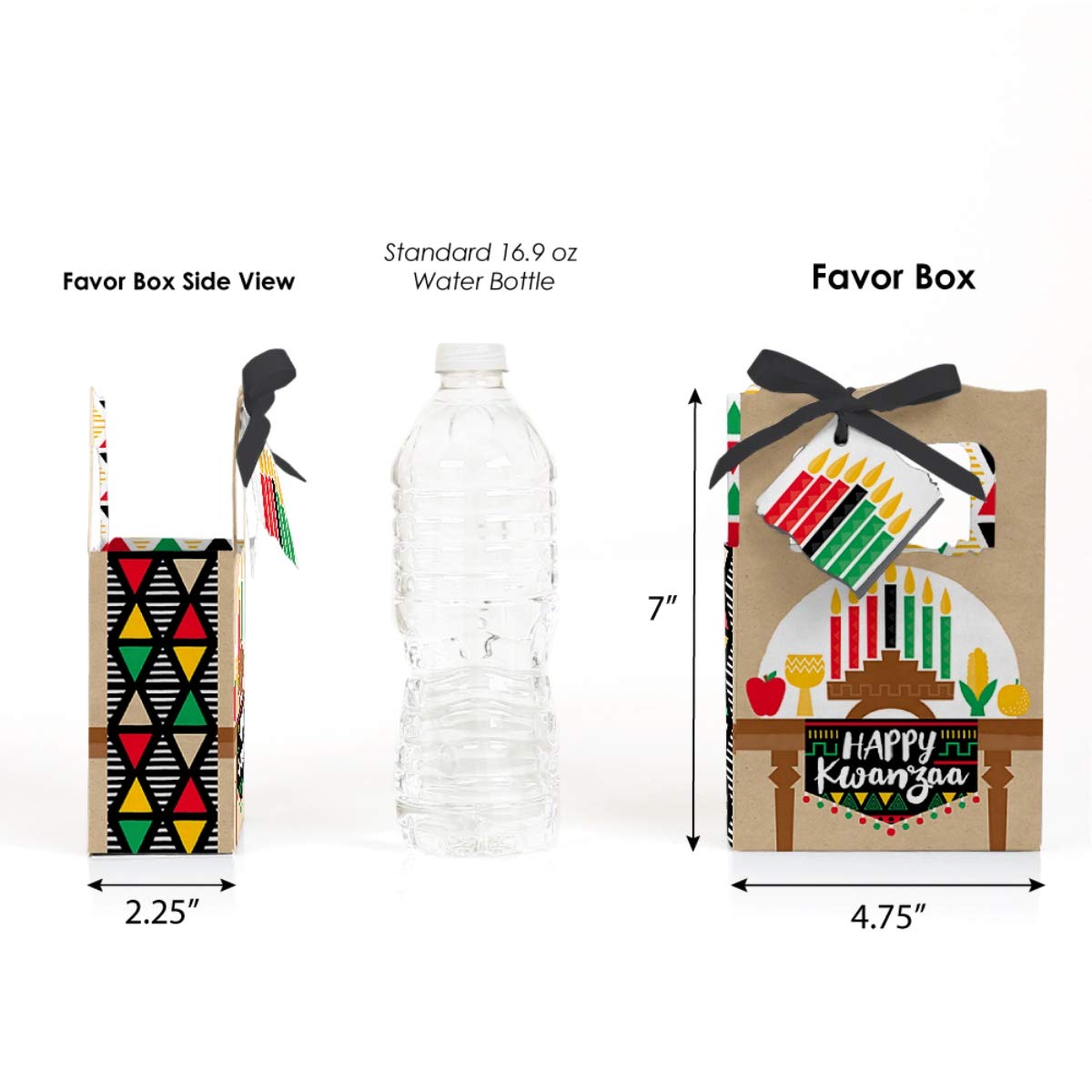 Happy Kwanzaa African Heritage Party Favor Boxes - Set of 12 for Holiday Celebrations, Family Gatherings & Cultural Events