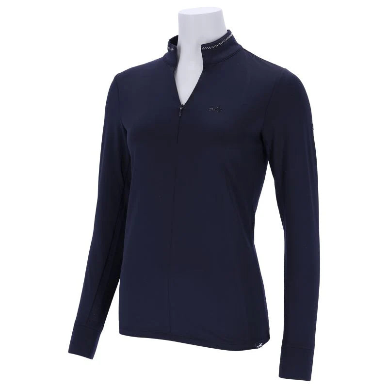 Schockemöhle Peppa Style Women's Long Sleeve 1/2 Zip Training Shirt - Equestrian Riding & Horseback Training Top for Comfort & Performance