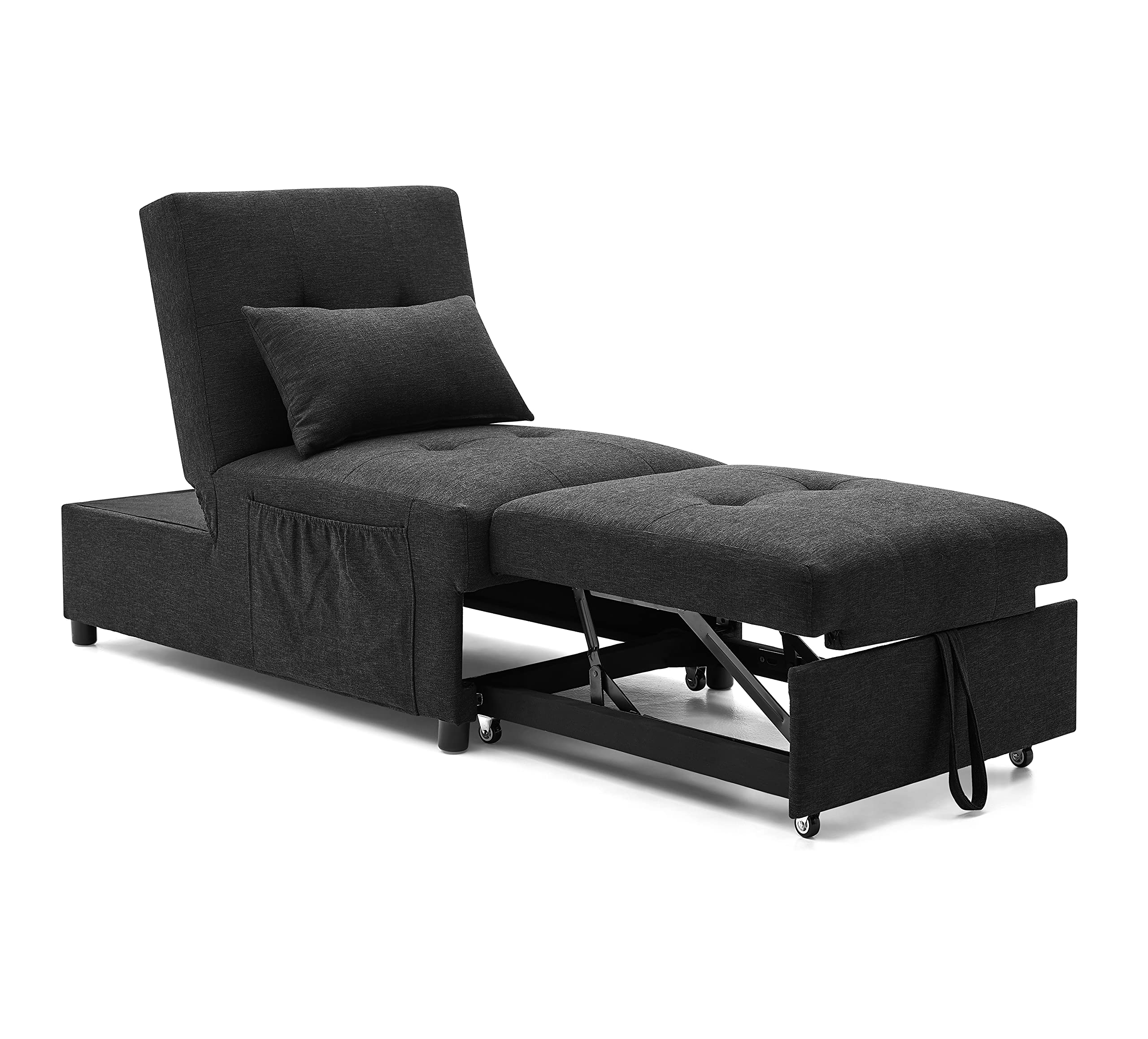 Merax Convertible Sofa Bed with Pull-Out Sleeper - 3-in-1 Adjustable Loveseat Couch, Ottoman & Chaise Lounge - Perfect for Small Spaces, Guest Rooms & Apartments