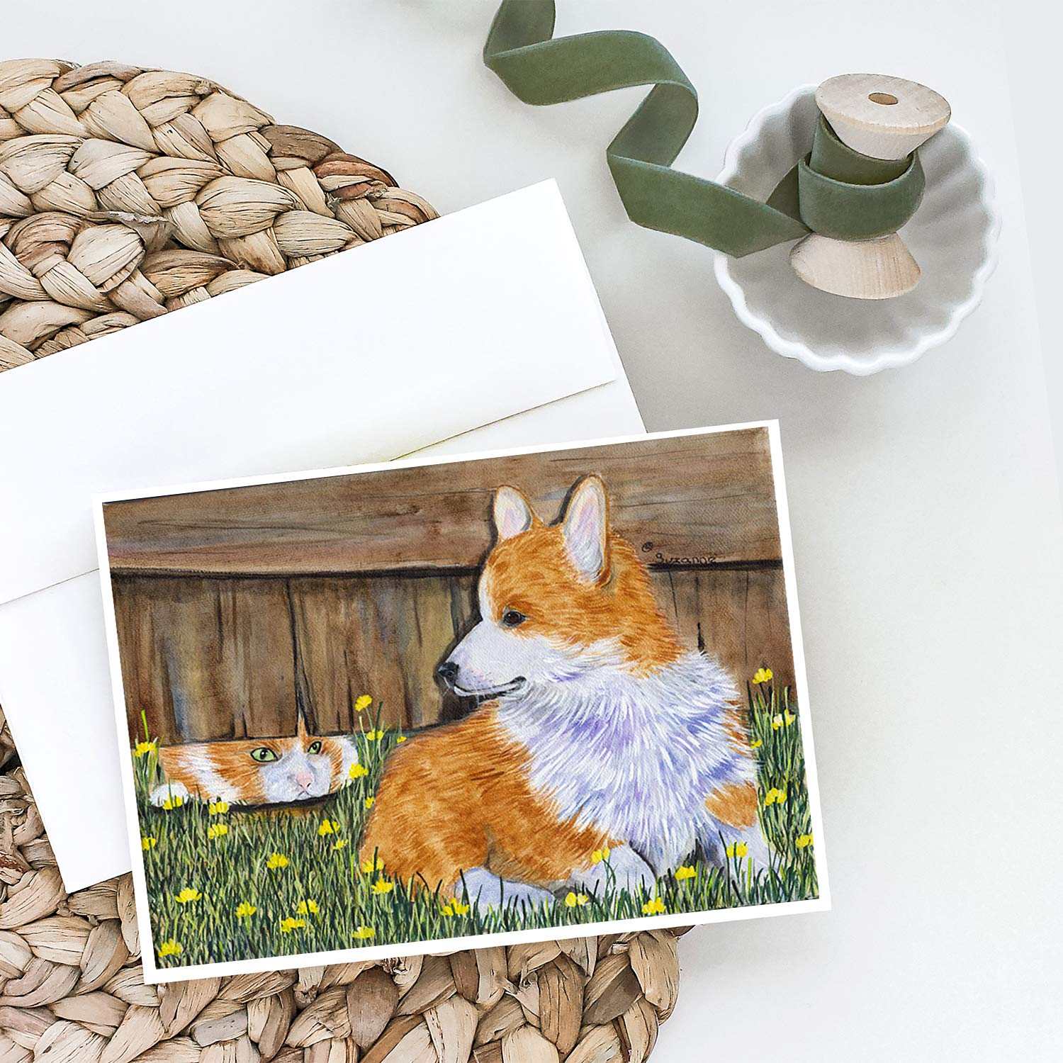 Corgi Greeting Cards and Envelopes - Pack of 8 Blank A7 Size (5x7) Note Cards with Whimsical Designs | Perfect for Birthdays, Thank You Notes & Special Occasions
