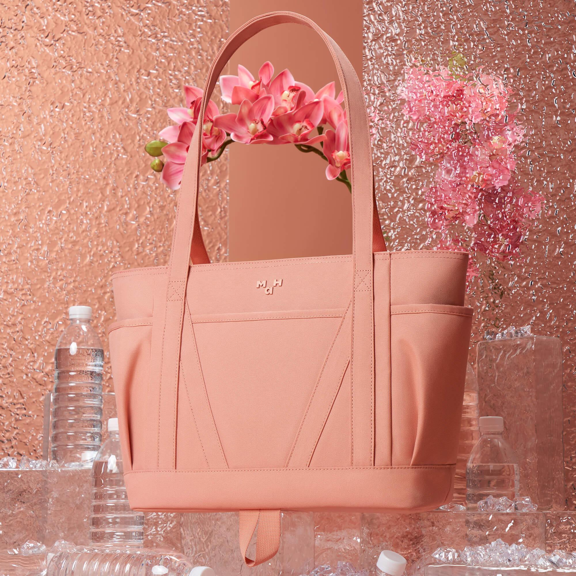 Young Tour Tote Bag - Lightweight Waterproof Travel Shoulder Bag for Women, Glacier Pink - Perfect for Beach Vacation, Gym, Shopping & Daily Commute