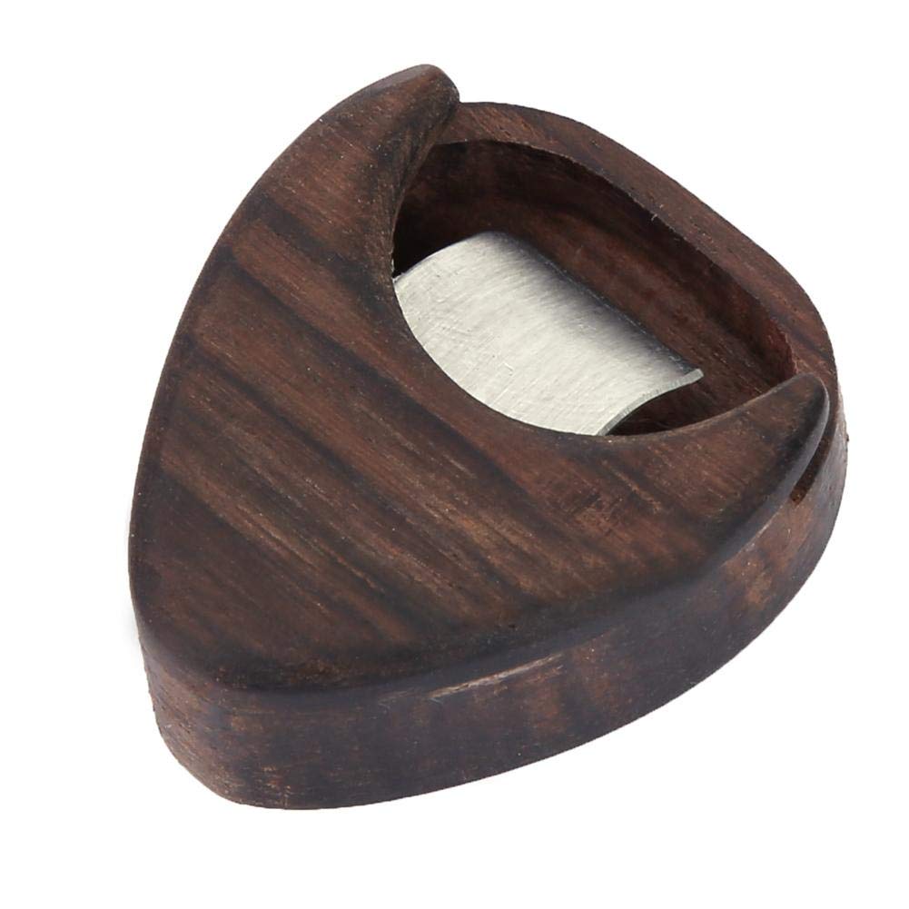 **Rosewood Guitar Pick Box - Heart Shaped Pick Holder Case for Standard Picks - Perfect for Musicians, Collectors & Gift Giving**