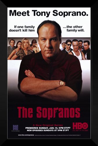 The Sopranos Framed TV Promo Poster 27x40 - Premium Wall Art for Home & Office Decor - Perfect for TV Show Fans & Collectors