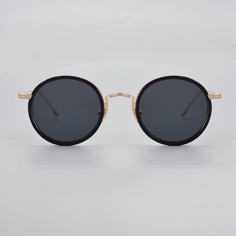 Black Polarized Sunglasses for Men - Full Rim Alloy Round Frame X906 - Perfect for Driving, Fishing & Outdoor Activities